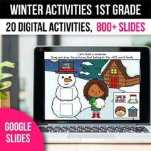 Load image into Gallery viewer, Digital Winter Activities 1st Grade Math Games for Google Slides