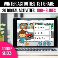 Load image into Gallery viewer, Digital Winter Activities 1st Grade Math Games for Google Slides