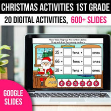 Load image into Gallery viewer, Digital Christmas Activities 1st Grade Math Games for Google Slides
