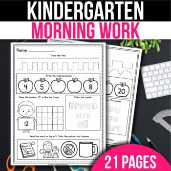 Kindergarten Morning Work January December 1st Grade MW13