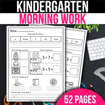 Kindergarten Morning Work Winter January December 1st Grade MW14