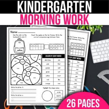 Kindergarten Morning Work Winter December January 1st Grade MW15