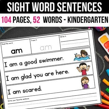 I can read Sight Word Fluency Practice for Kindergarten Worksheets