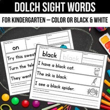 Load image into Gallery viewer, I can read Sight Word Fluency Practice for Kindergarten Worksheets