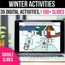 Load image into Gallery viewer, Digital Winter Activities Kindergarten - Math and Literacy Games for Google Slides