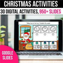 Load image into Gallery viewer, Digital Christmas Activities Kindergarten - Math and Literacy Games for Google Slides